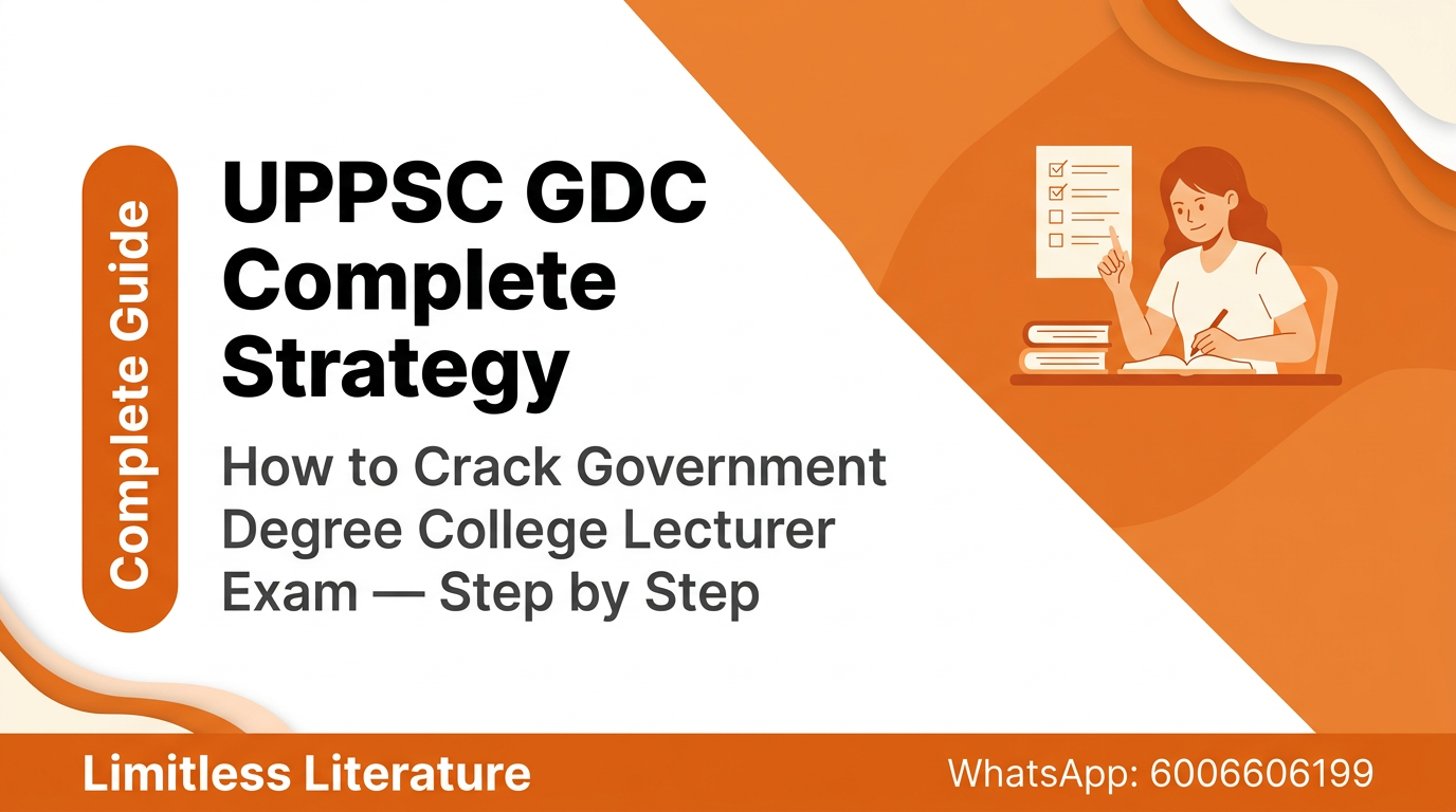 UPPSC GDC 2026 Strategy Guide