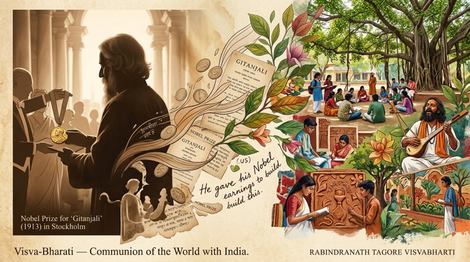 writing important dramas by Rabindranath Tagore