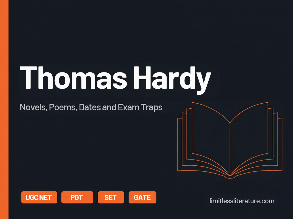 Thomas Hardy: novels, poems, dates and exam traps for UGC NET, PGT, SET and GATE English