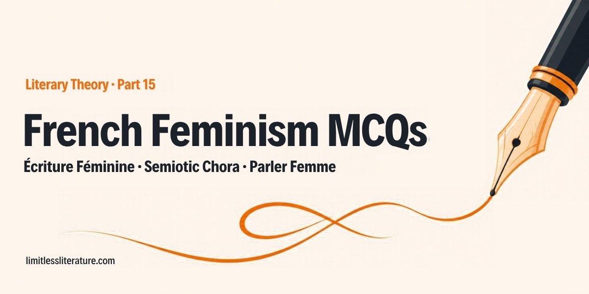French Feminism MCQs: Literary Theory Part 15, Écriture Féminine, Semiotic Chora, Parler Femme