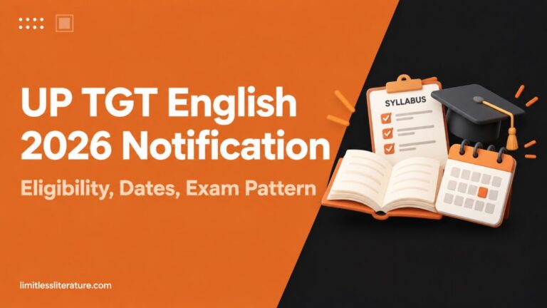UP TGT English 2026 Notification – Limitless Literature