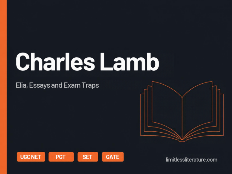 Charles Lamb: Elia, Essays and Exam Traps for UGC NET, PGT, SET and GATE English