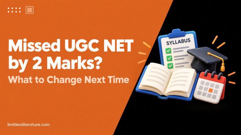 Missed UGC NET English by 2 marks: what to change next time – Limitless Literature